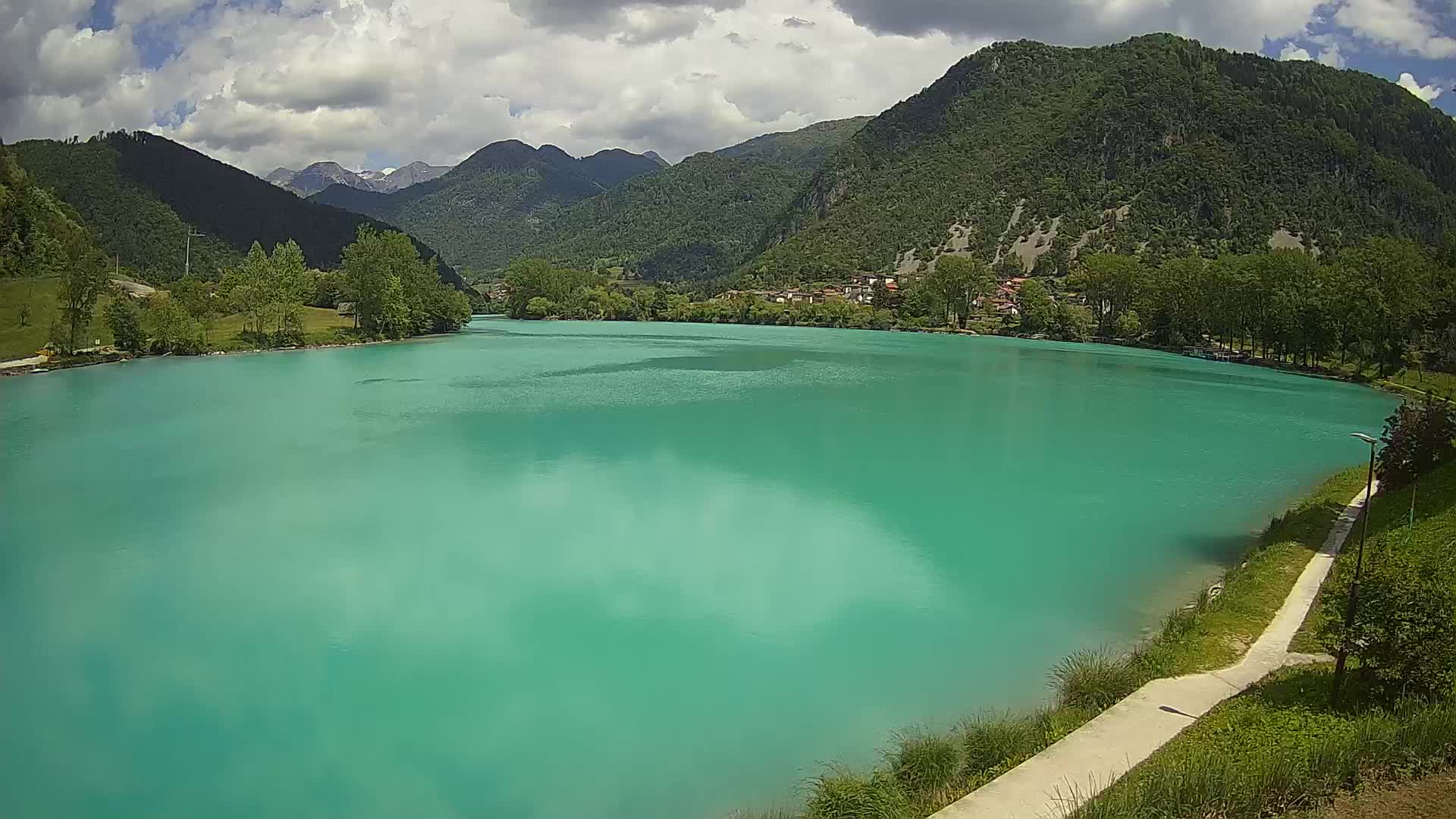 Most na Soči – Panorama del lac