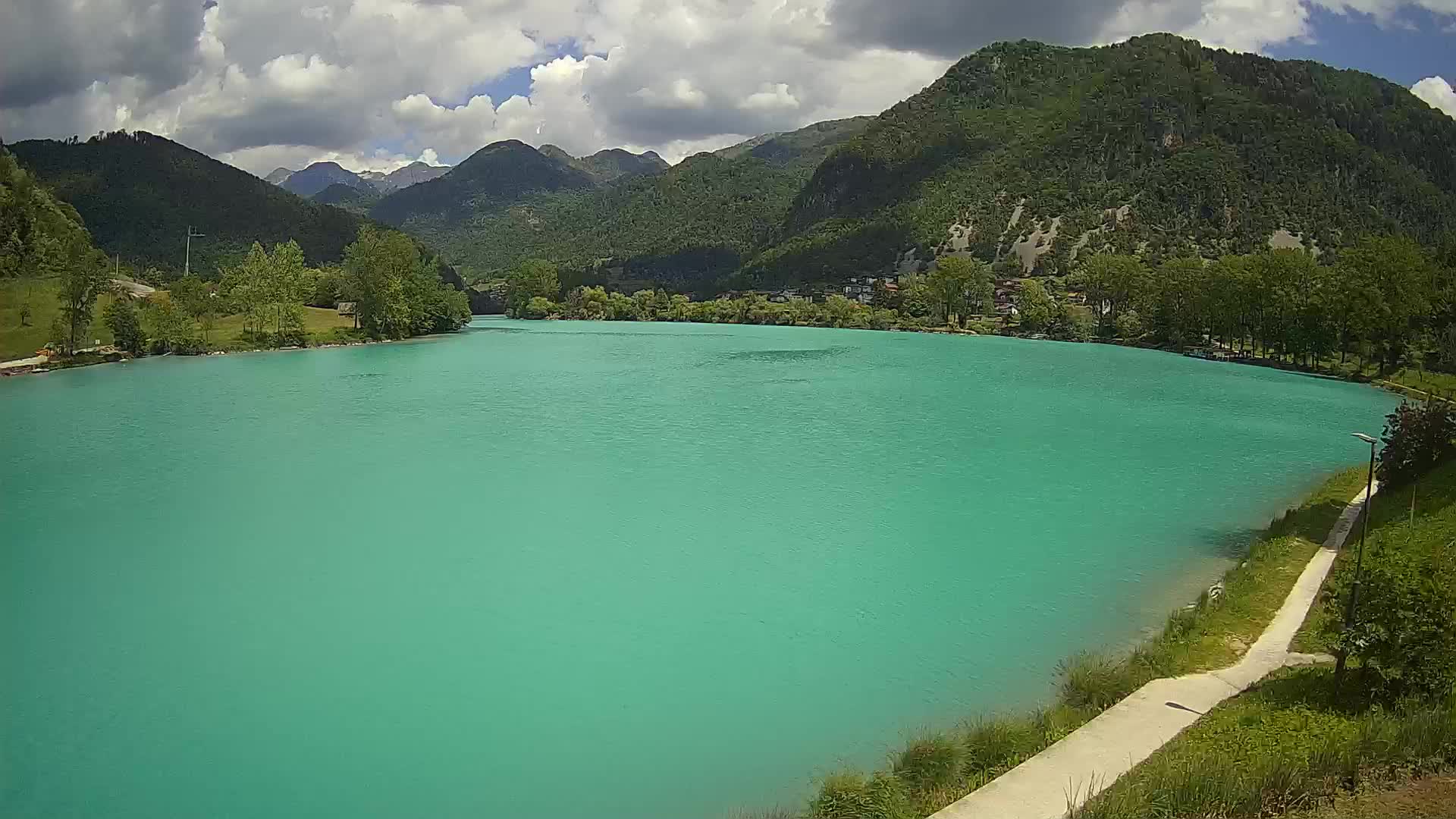 Web kamera Most na Soči – jezero