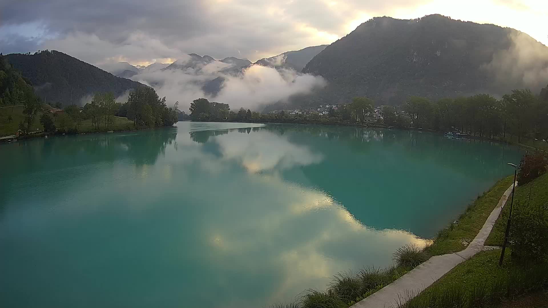 Most na Soči – Panorama del lac