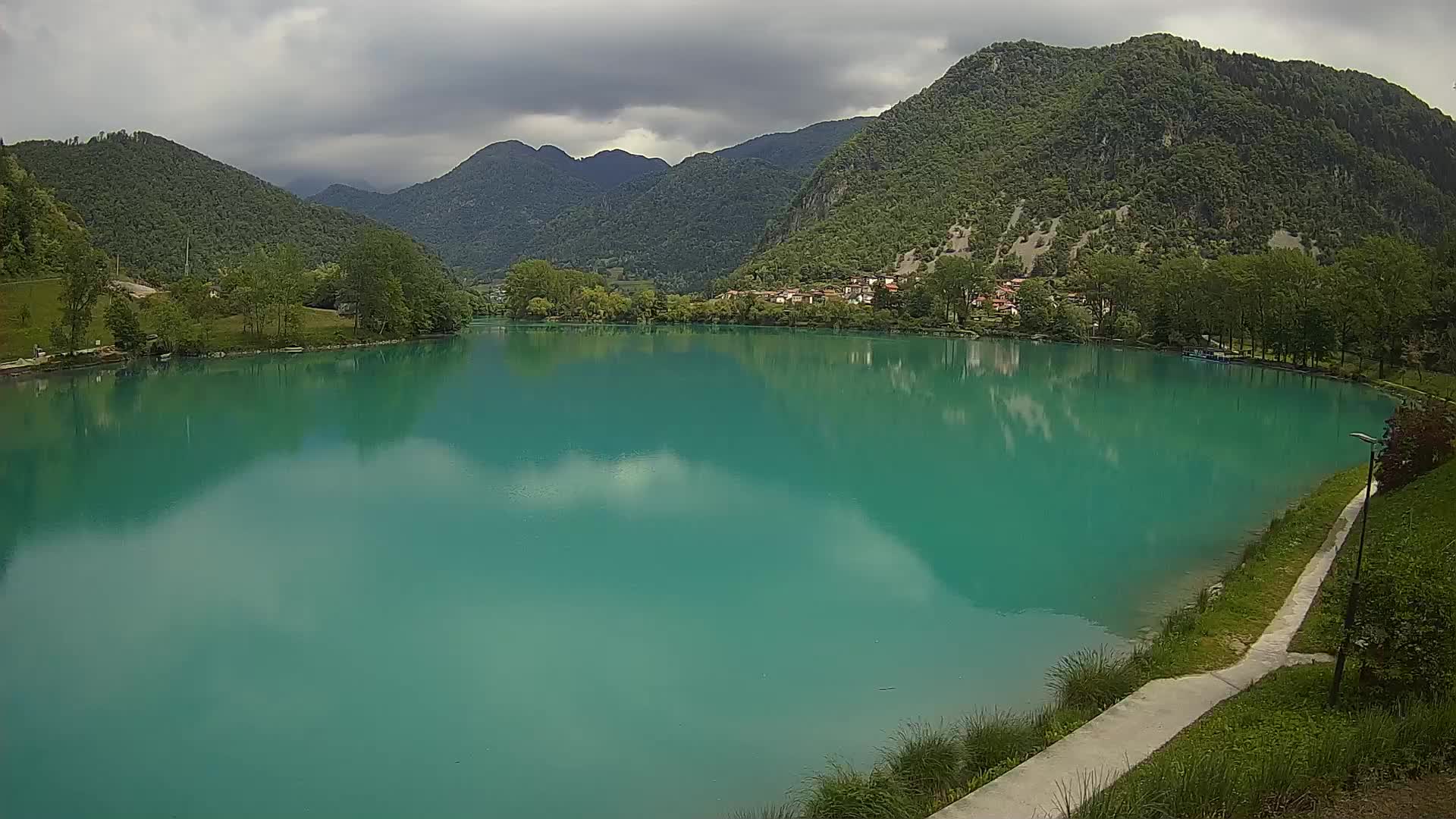 Most na Soči – Panorama del lac