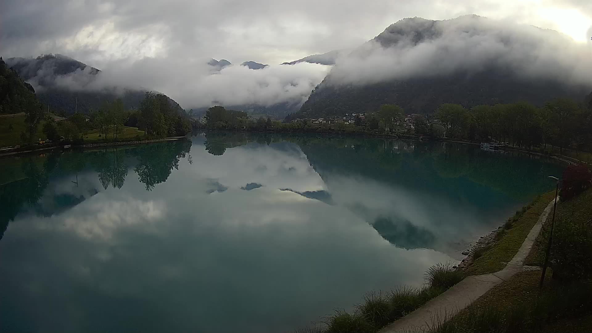 Most na Soči – Panorama del lac