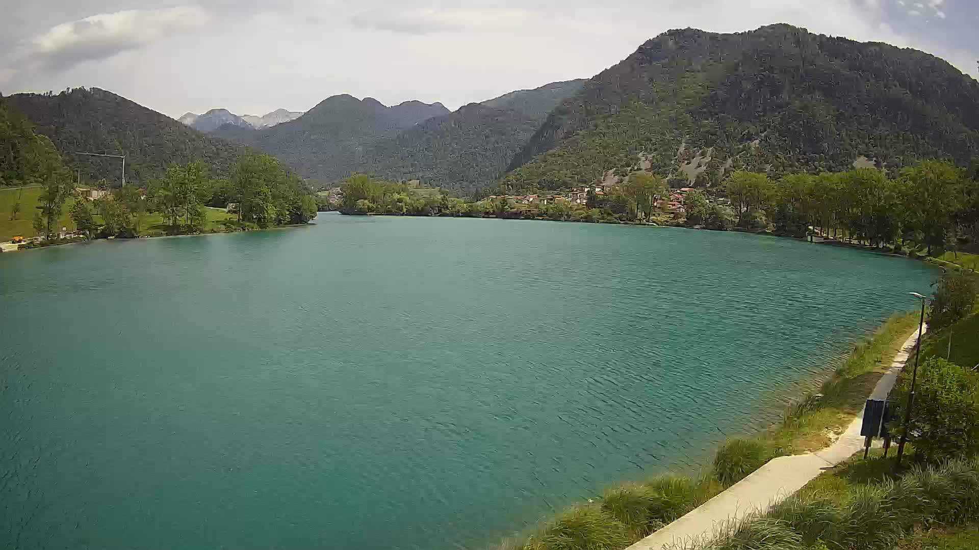 Most na Soči – Panorama del lac