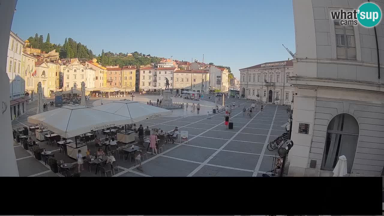 Piran Tartini Square Webcam – Live View from Mestna Kavarna