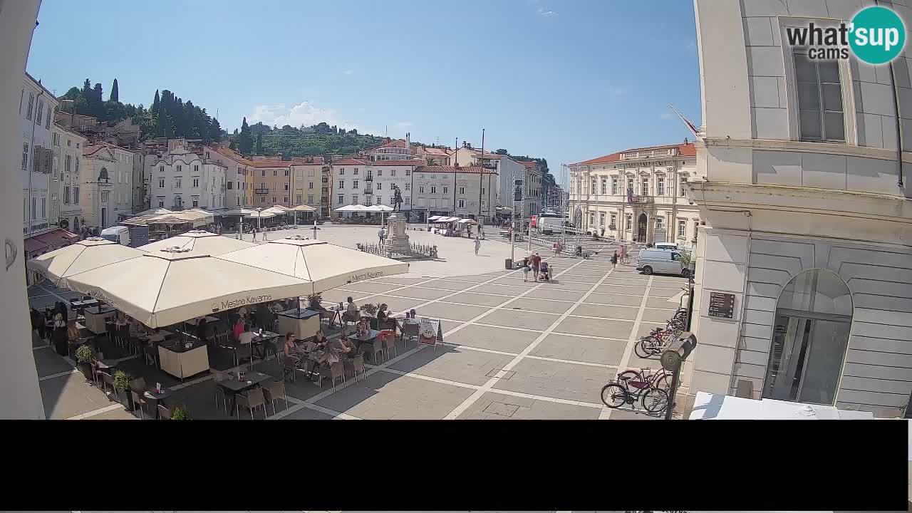 Piran Tartini Square Webcam – Live View from Mestna Kavarna