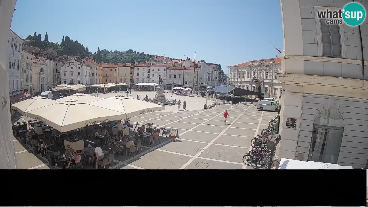 Piran Tartini Square Webcam – Live View from Mestna Kavarna