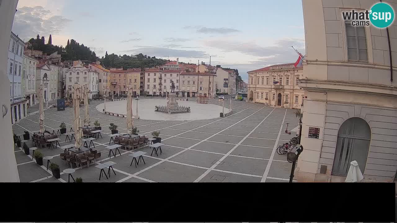 Piran Tartini Square Webcam – Live View from Mestna Kavarna