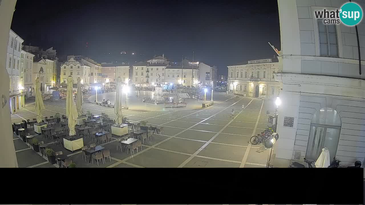 Webcam Place Tartini Piran – Vue en direct depuis Mestna Kavarna
