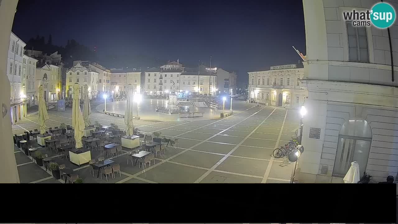 Piran Tartini Square Webcam – Live View from Mestna Kavarna