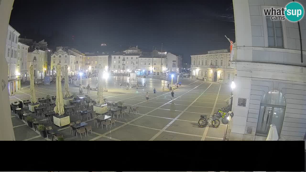 Webcam Plaza Tartini Piran – Vista en directo desde Mestna Kavarna
