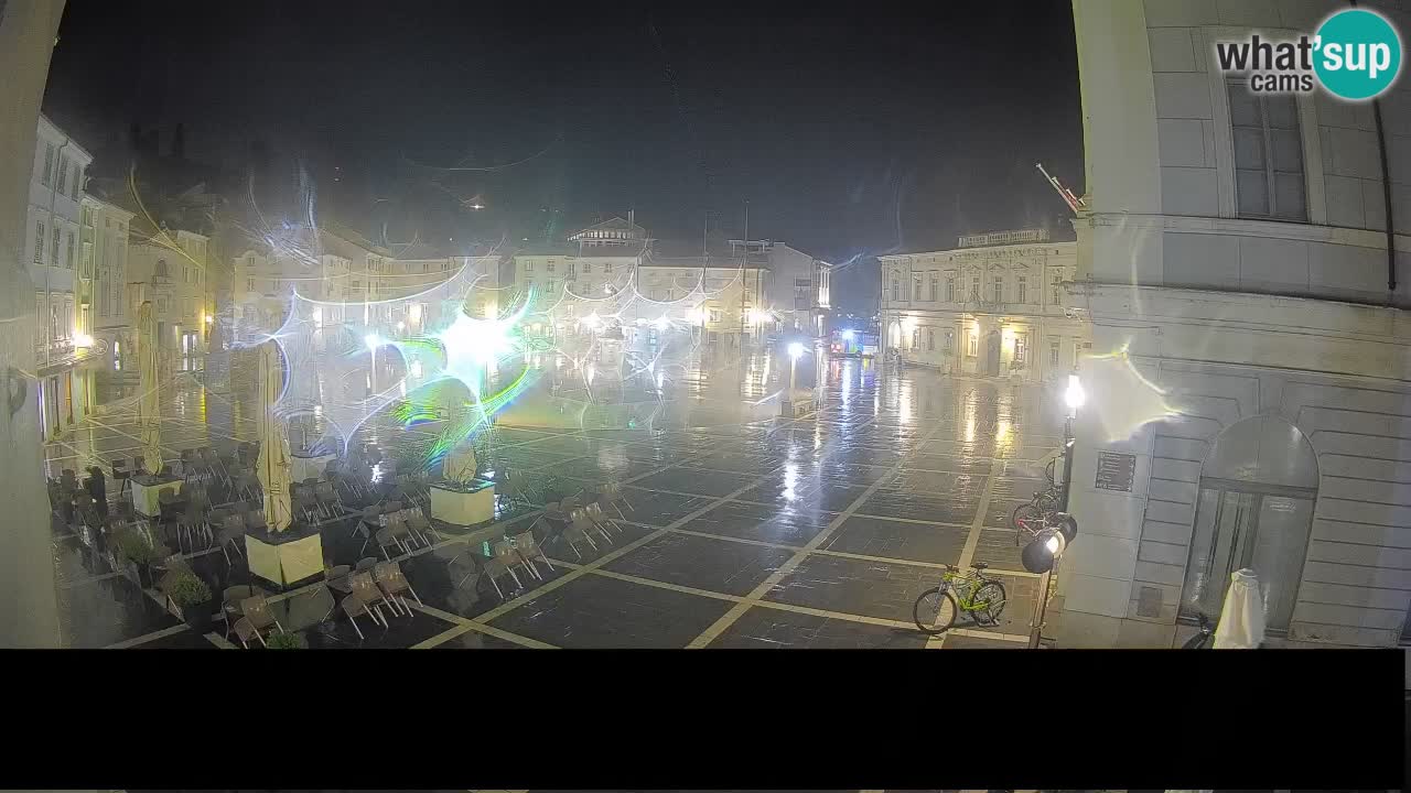 Spletna kamera Piran – Tartinijev trg v živo iz Mestne Kavarne