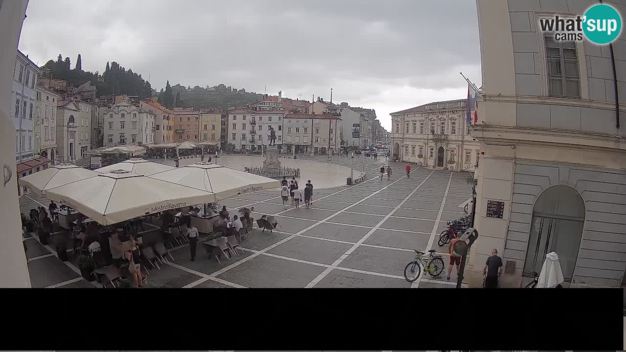 Piran Tartini Square Webcam – Live View from Mestna Kavarna