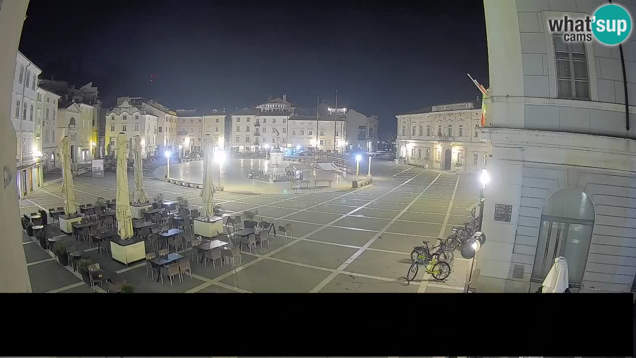 Webcam Plaza Tartini Piran – Vista en directo desde Mestna Kavarna