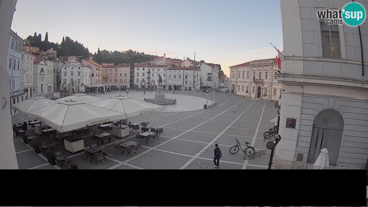 Piran Tartini Square Webcam – Live View from Mestna Kavarna