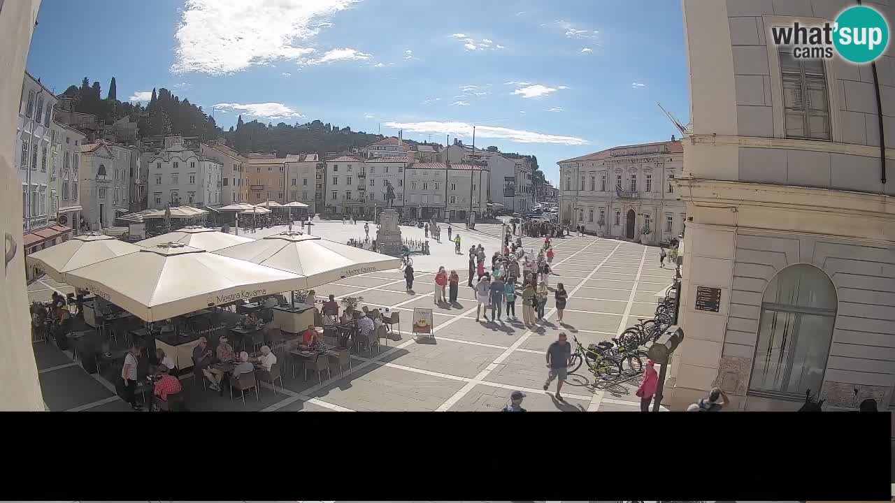 Piran Tartini Square Webcam – Live View from Mestna Kavarna