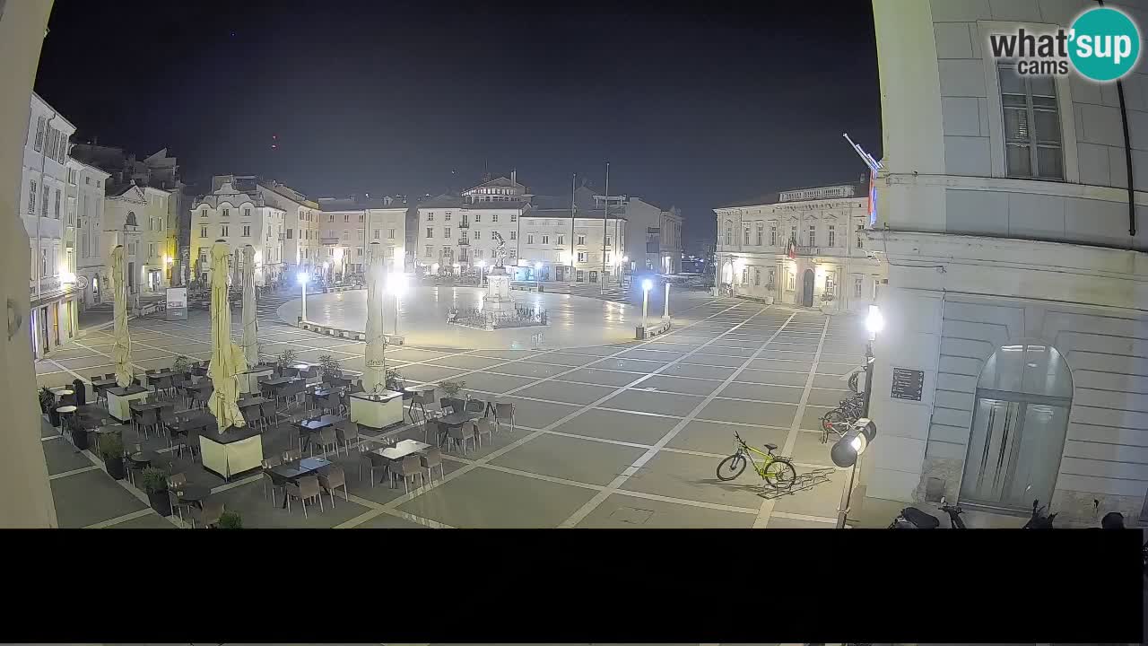 Spletna kamera Piran – Tartinijev trg v živo iz Mestne Kavarne