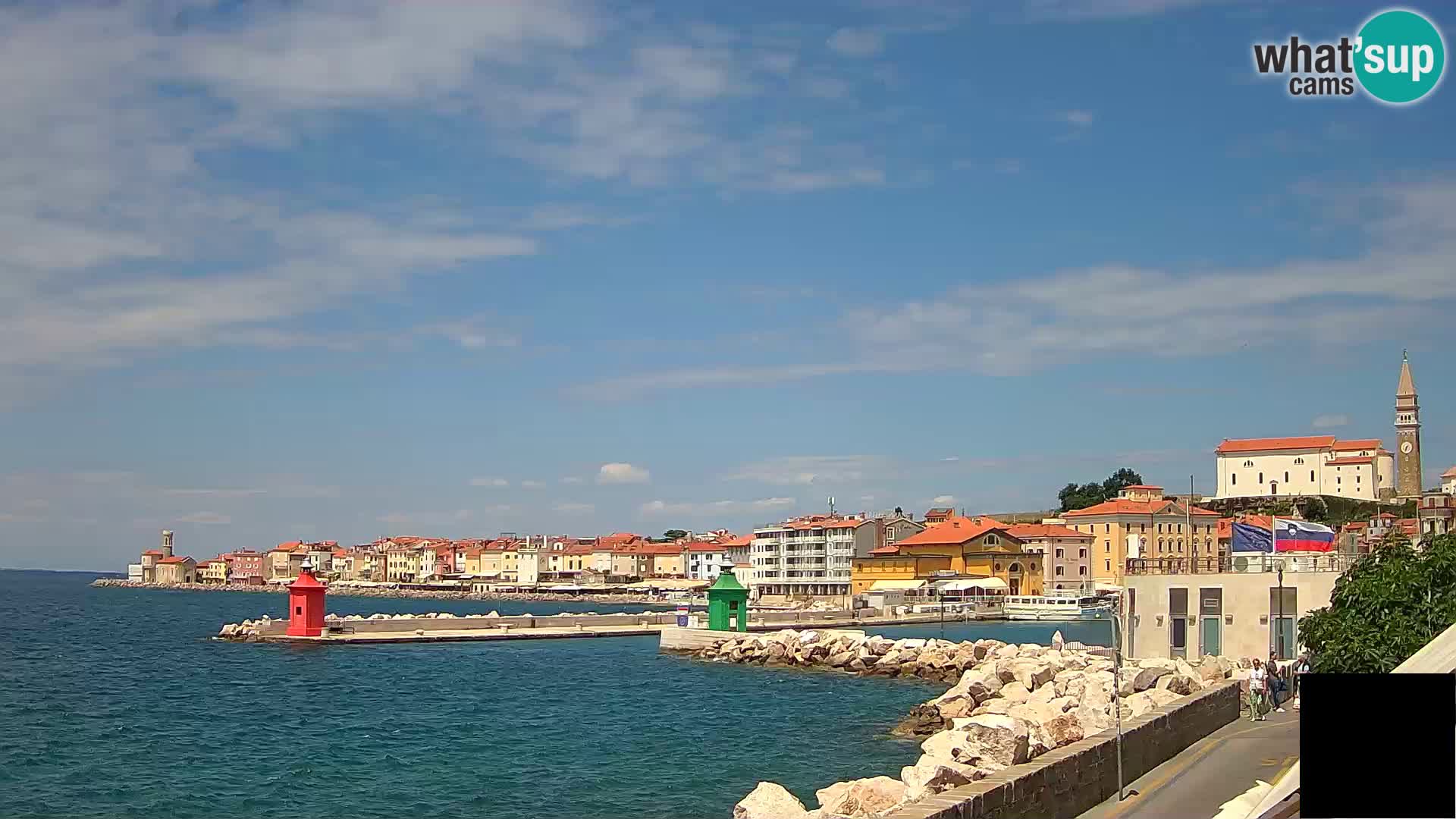 Piran – view to Punta and Mandrač