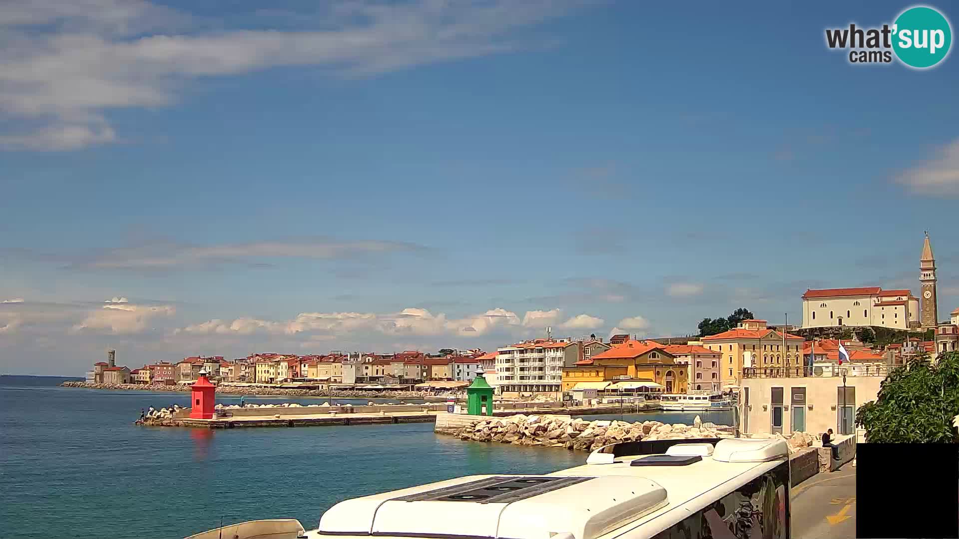 Piran – view to Punta and Mandrač