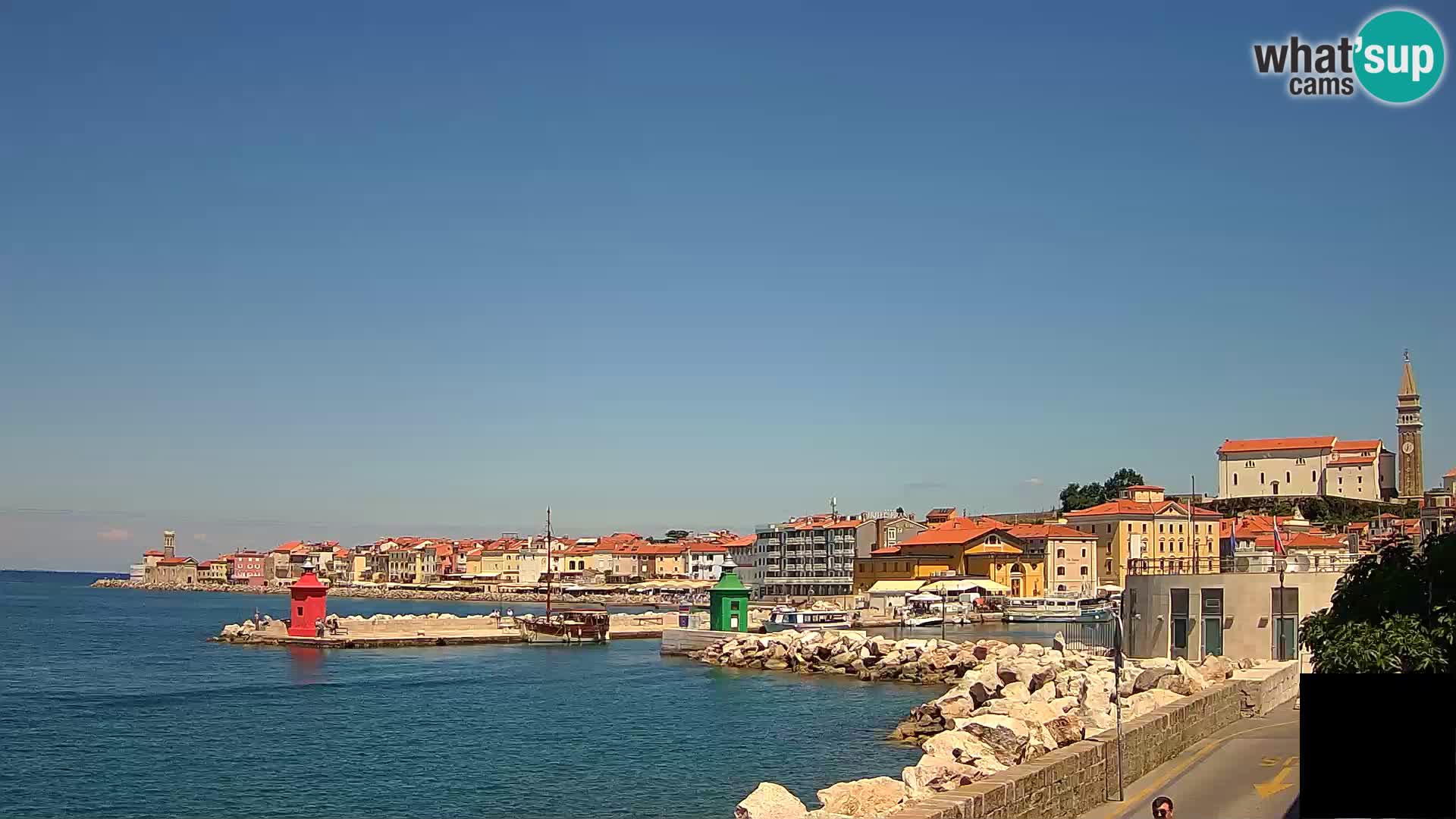 Piran – view to Punta and Mandrač
