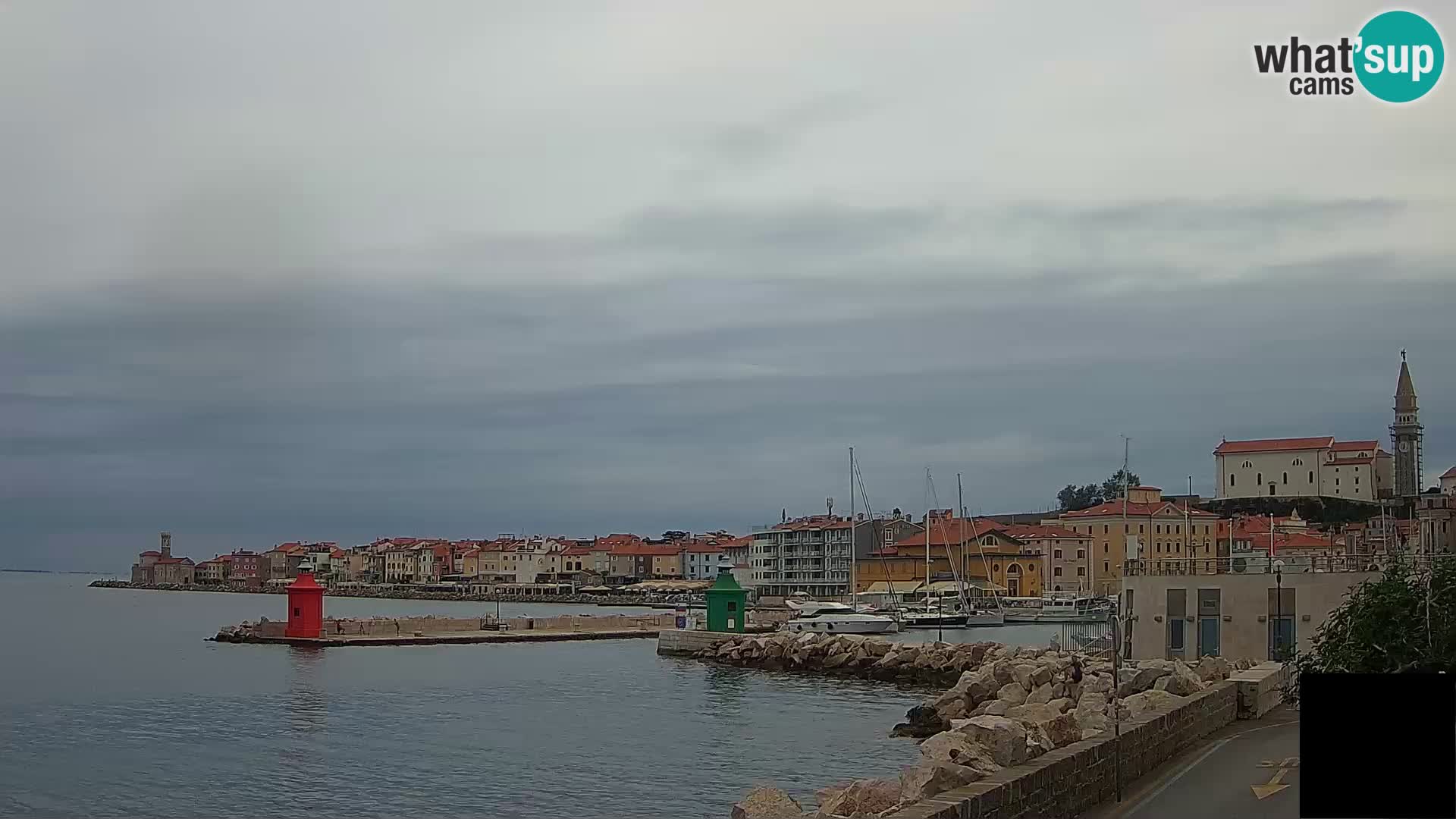 Piran – view to Punta and Mandrač