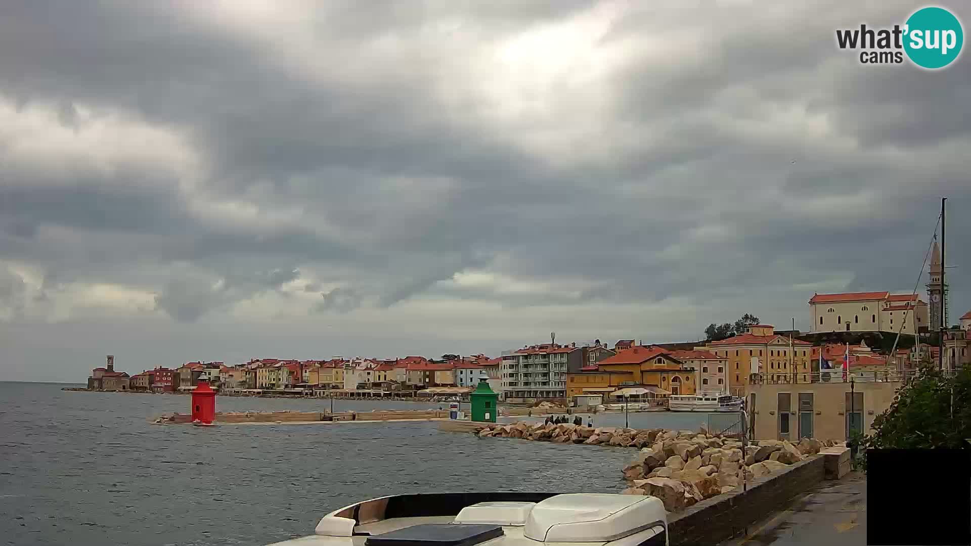 Piran – view to Punta and Mandrač