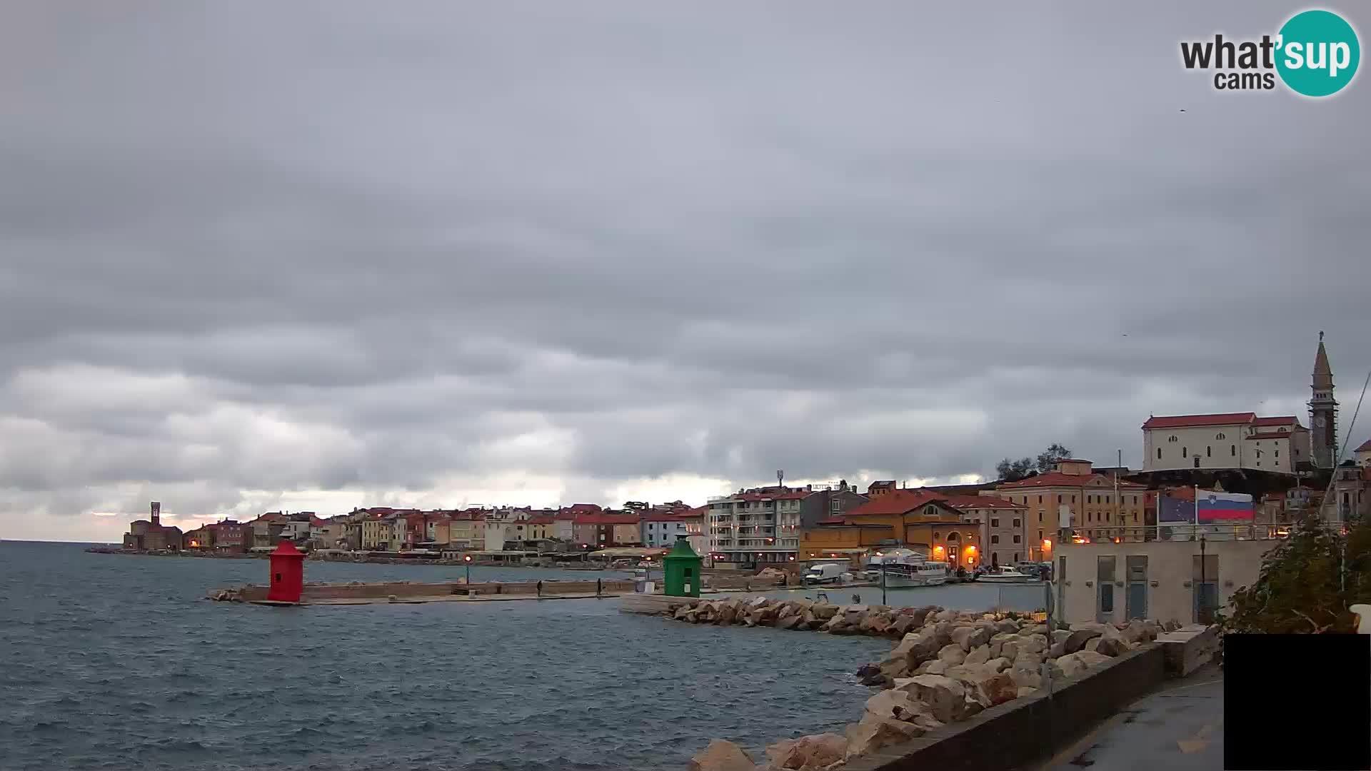 Piran – view to Punta and Mandrač