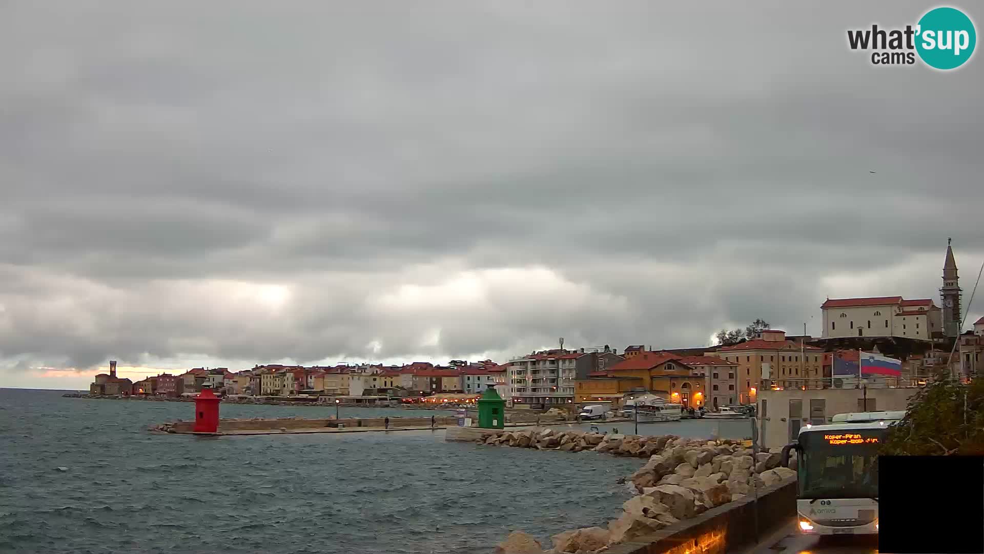 Piran – view to Punta and Mandrač