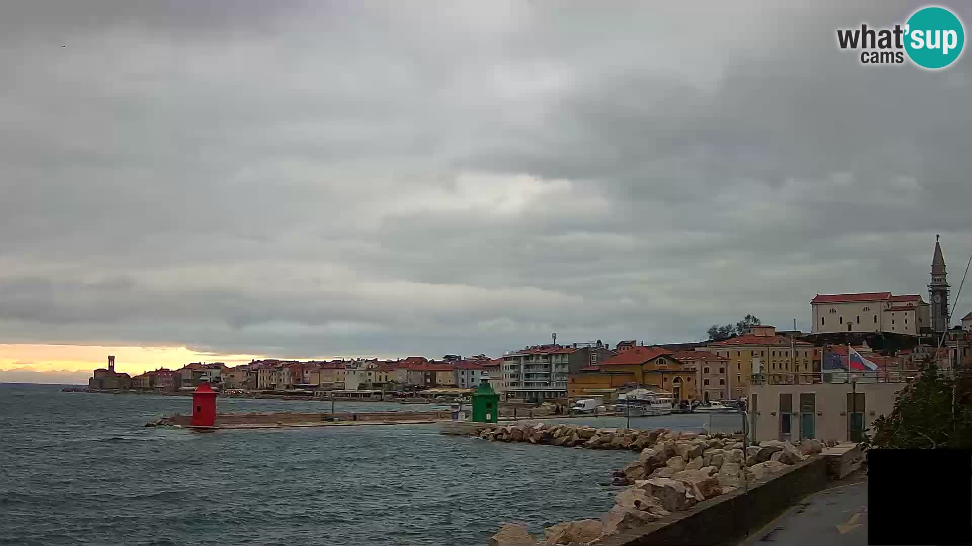 Piran – view to Punta and Mandrač