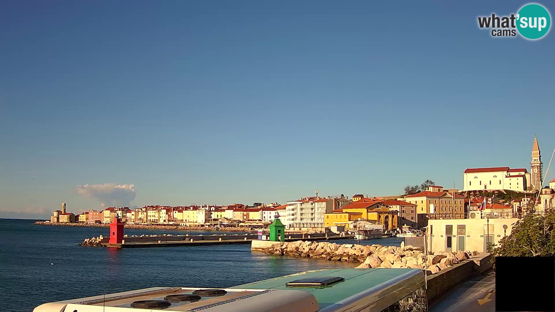 Piran – view to Punta and Mandrač