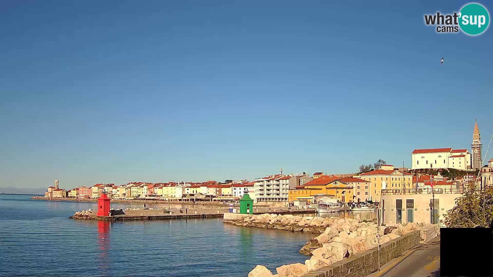 Piran – view to Punta and Mandrač