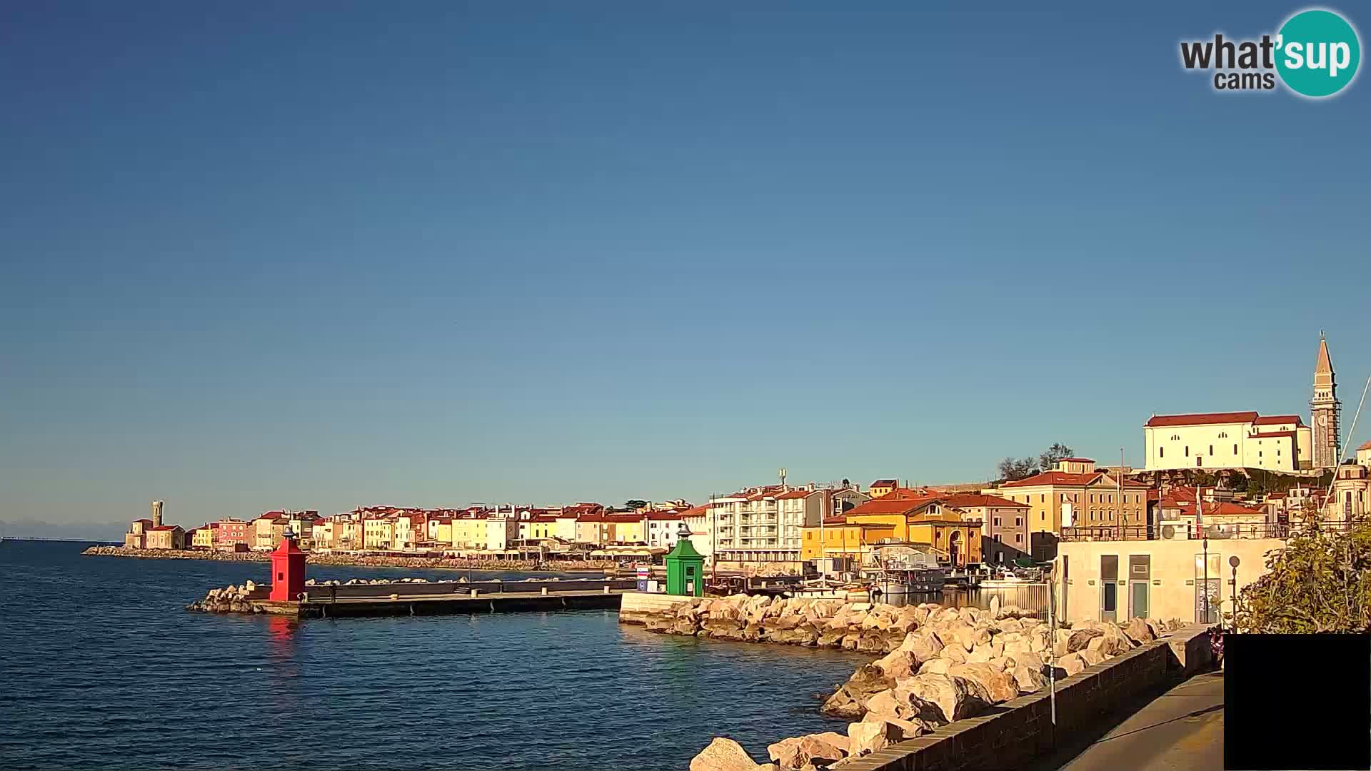 Piran – view to Punta and Mandrač