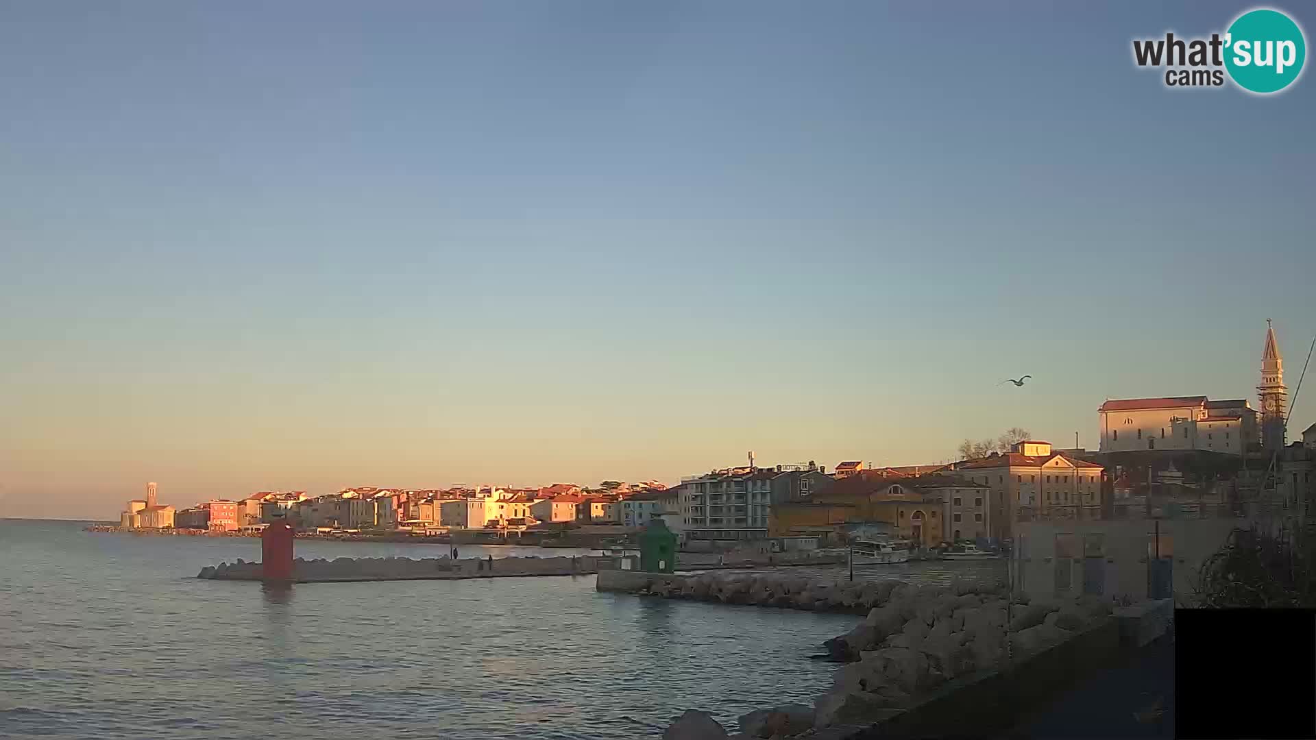 Piran – view to Punta and Mandrač