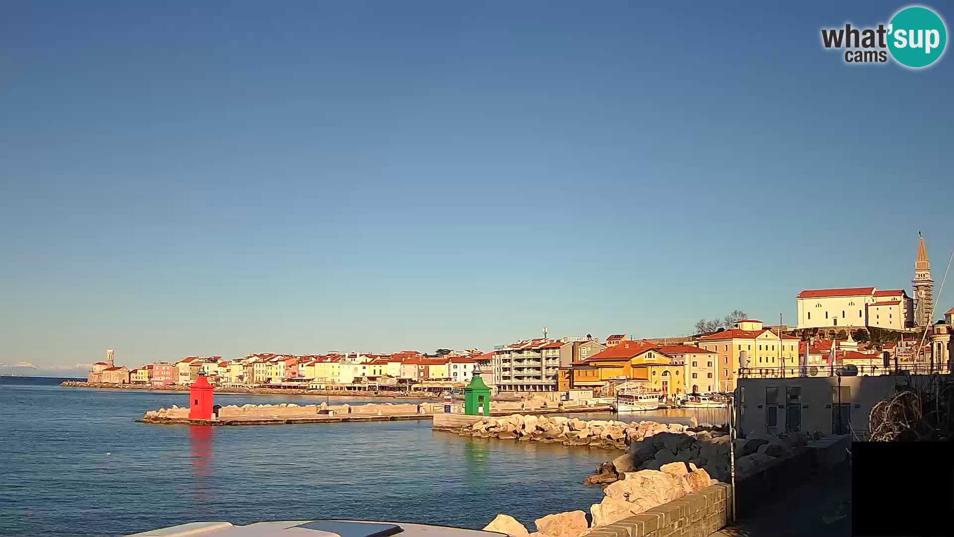 Piran – view to Punta and Mandrač