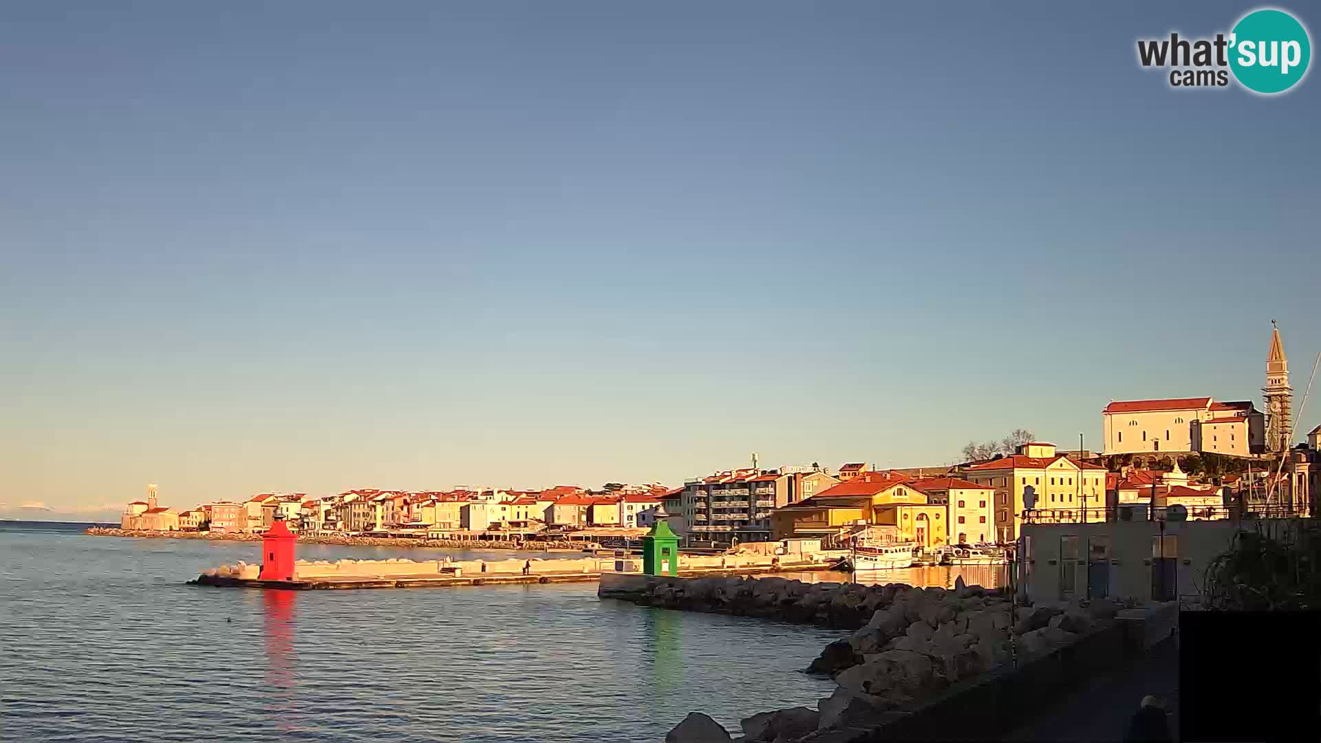 Piran – view to Punta and Mandrač