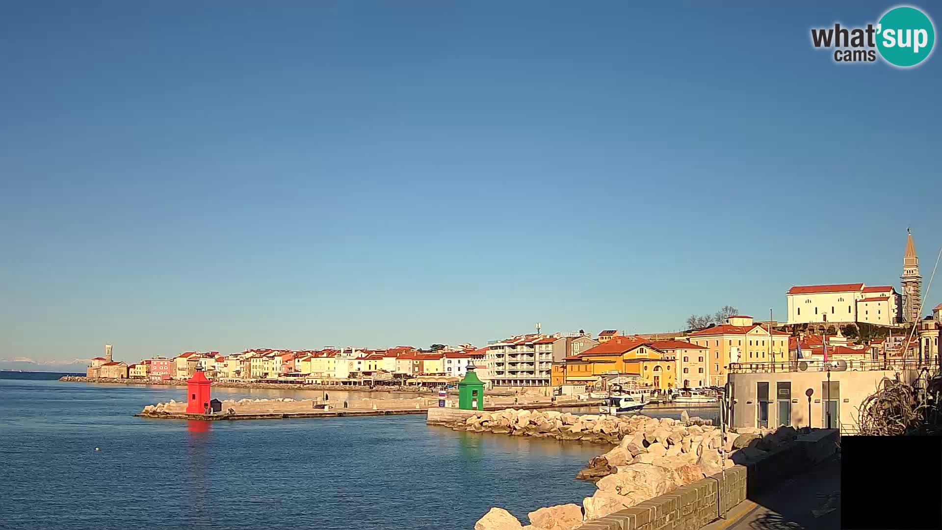 Piran – view to Punta and Mandrač