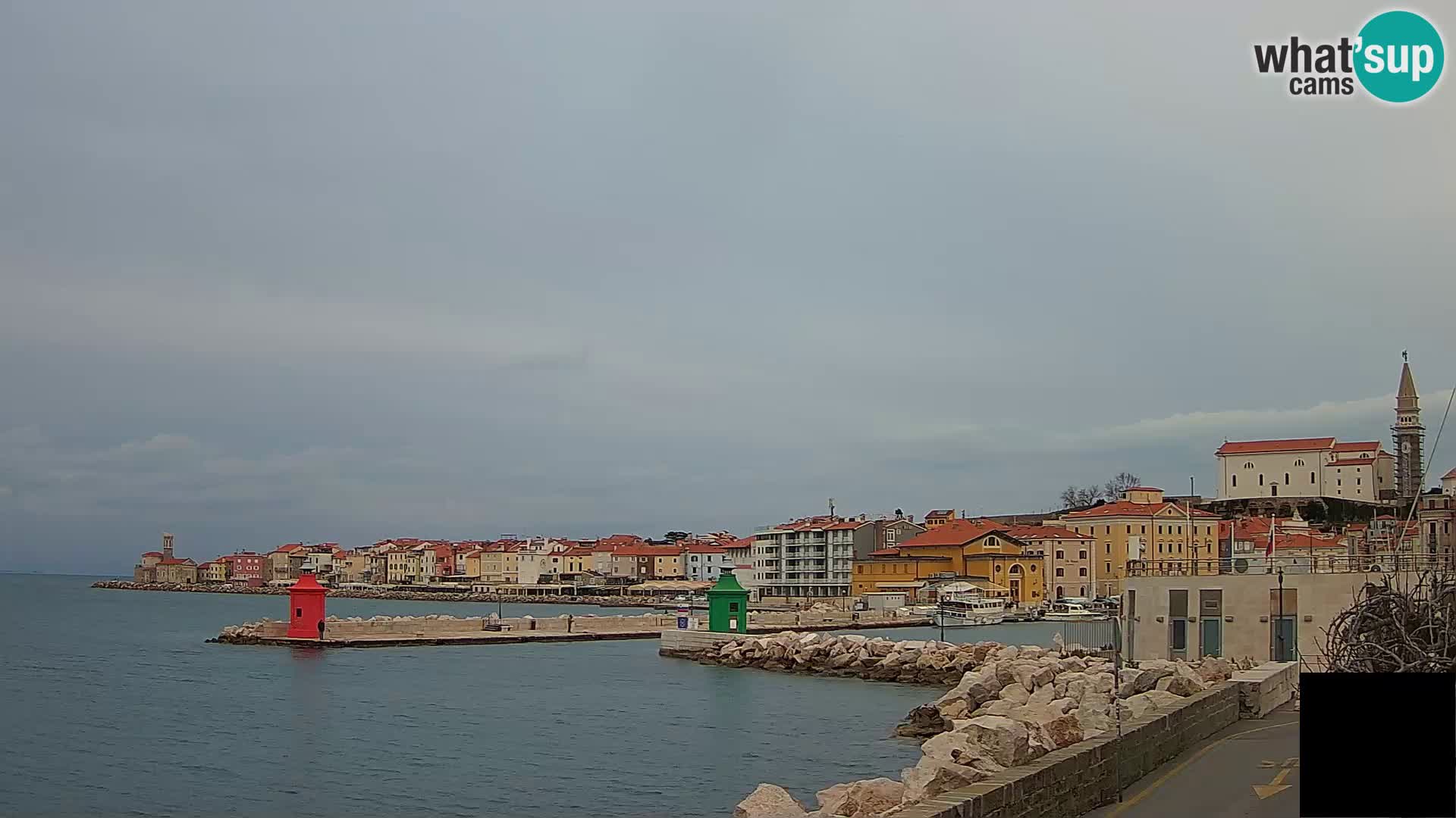 Piran – view to Punta and Mandrač