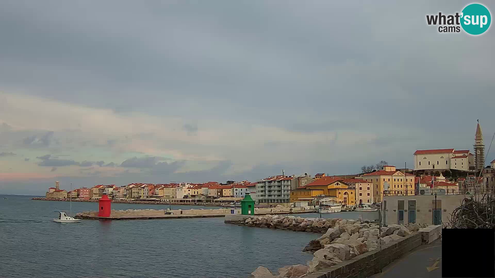 Piran – view to Punta and Mandrač