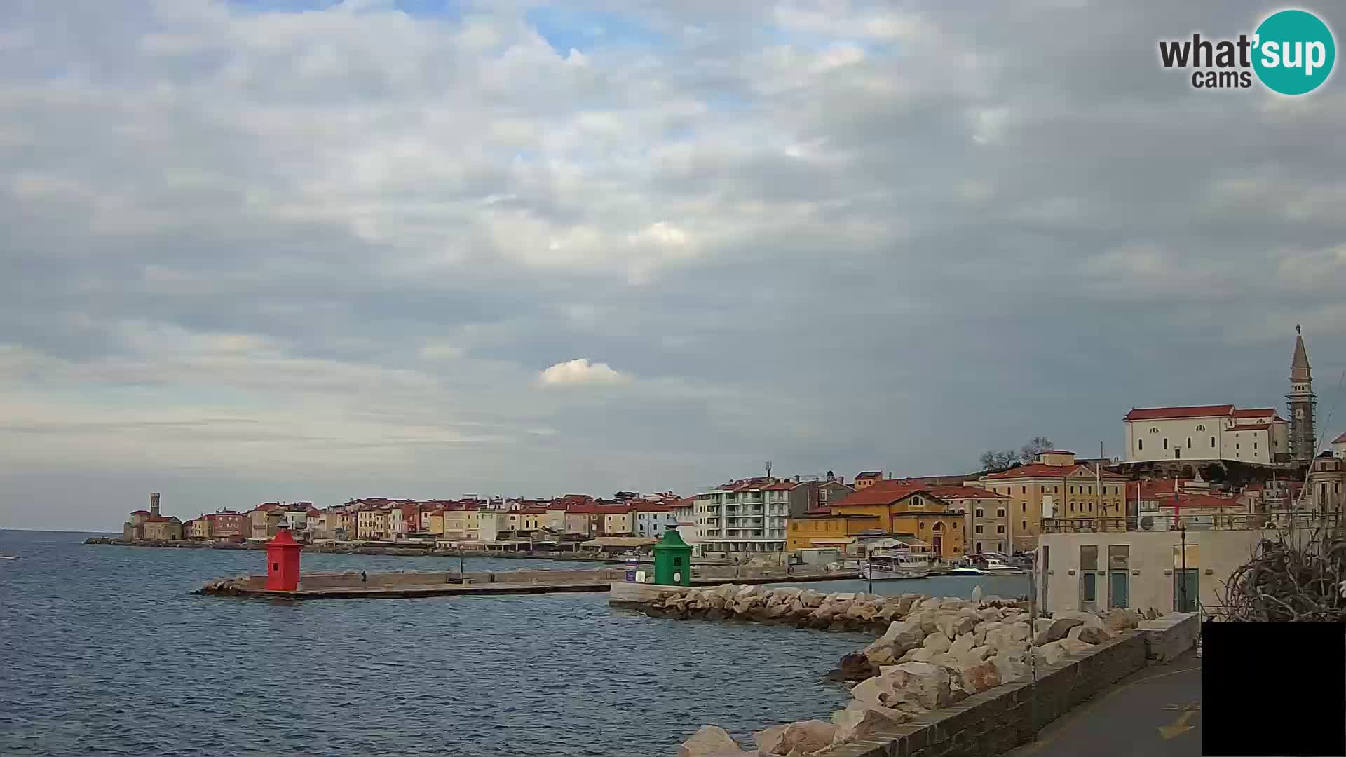 Pirano – vista verso la Punta e il “Mandrač”