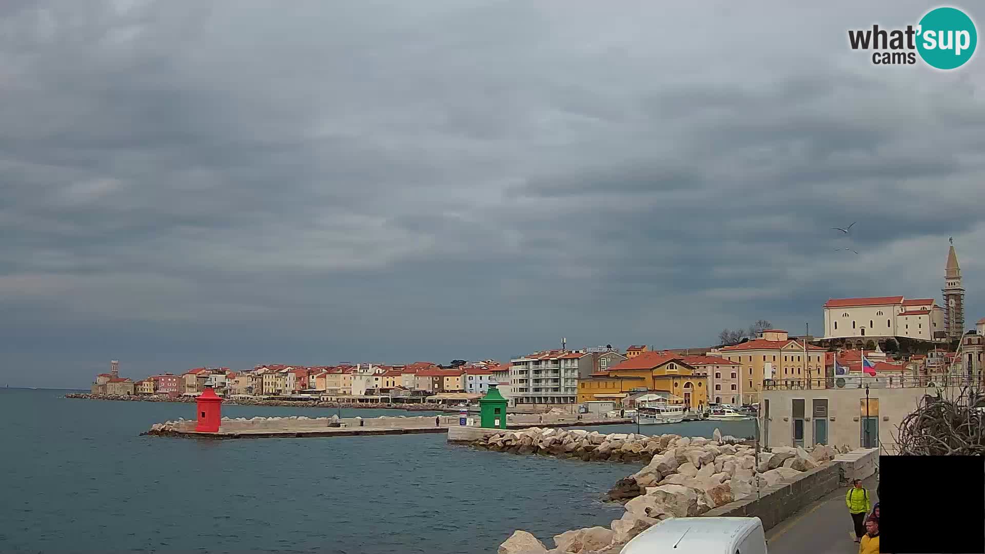 Piran – view to Punta and Mandrač