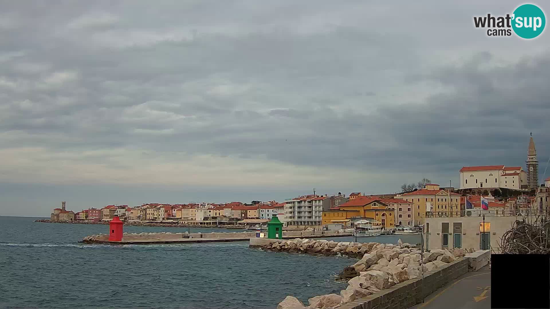 Piran – view to Punta and Mandrač