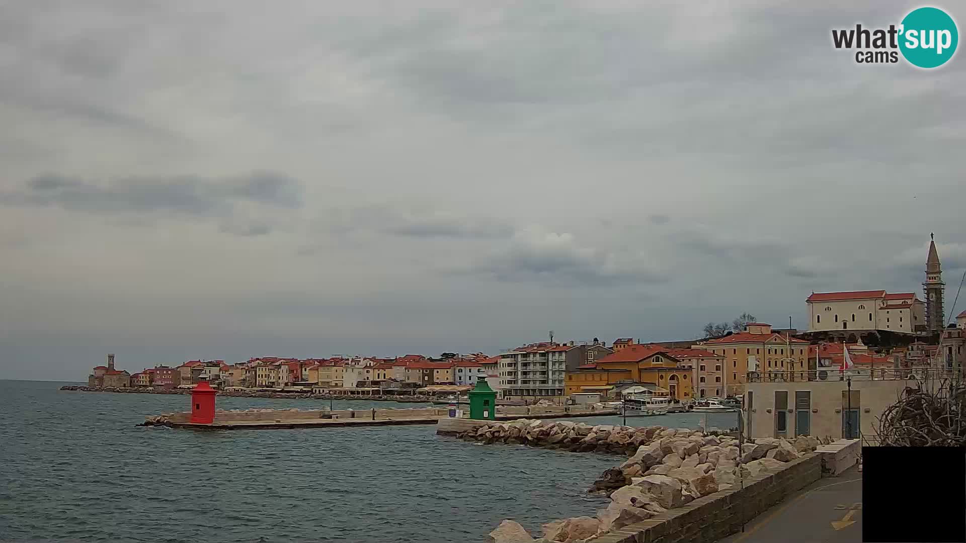 Piran – view to Punta and Mandrač