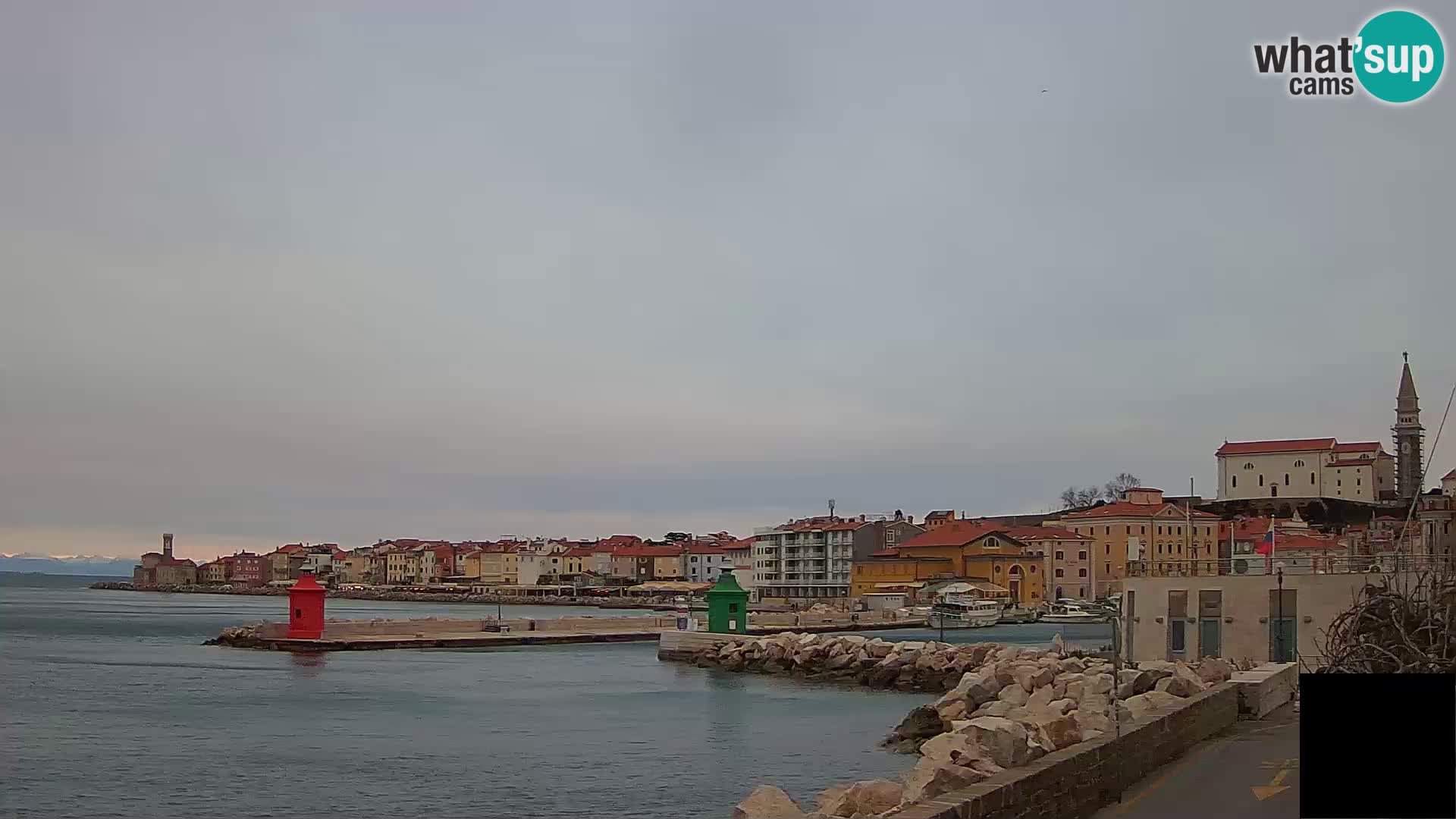 Piran – view to Punta and Mandrač