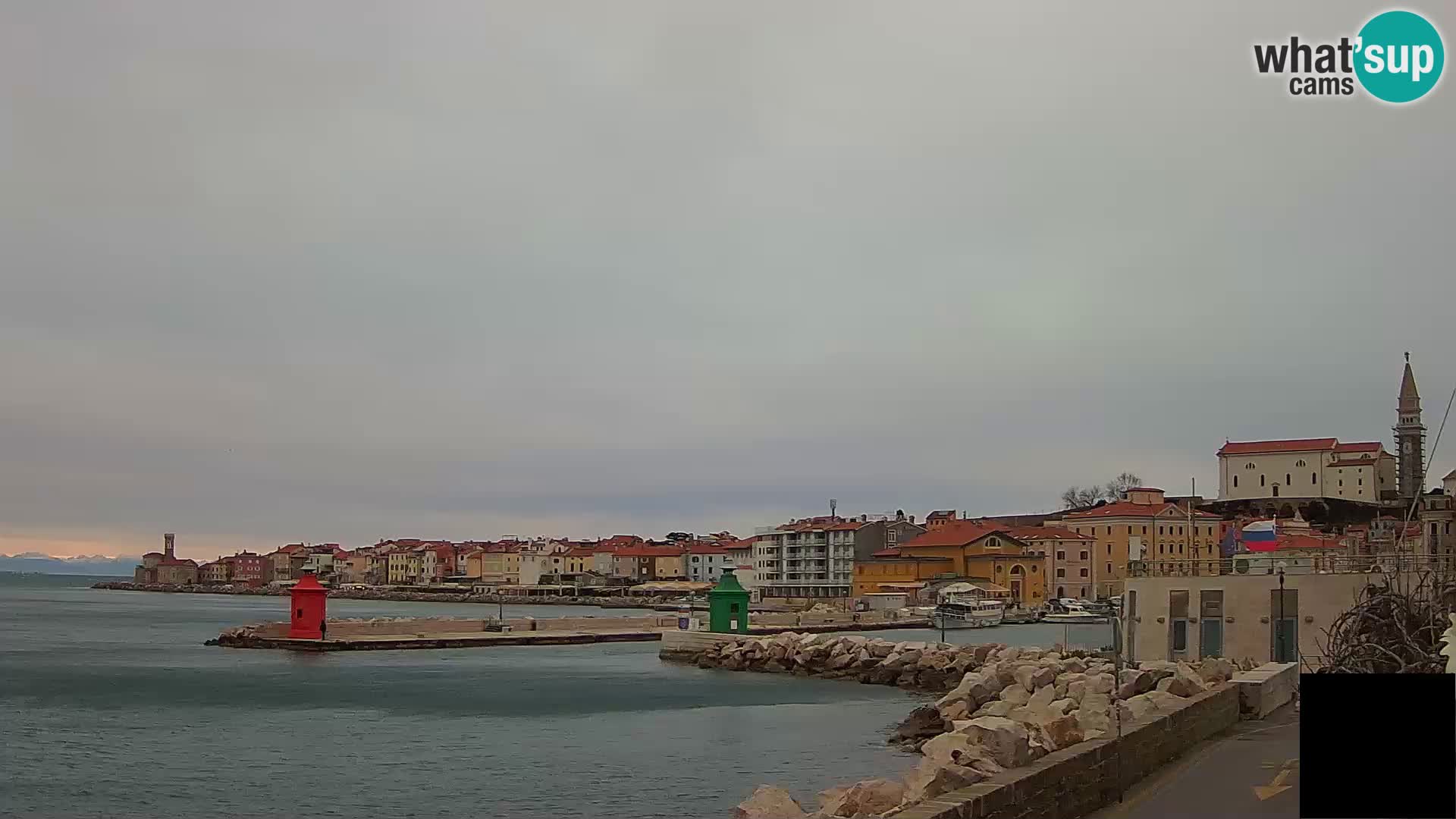 Piran – view to Punta and Mandrač