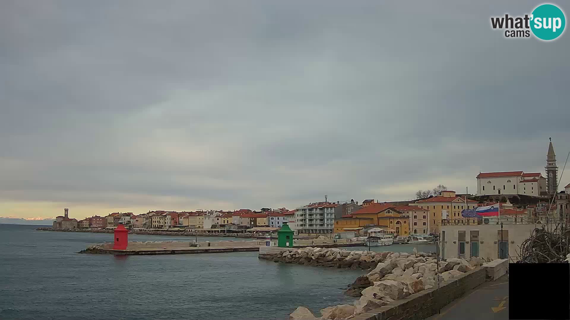 Piran – view to Punta and Mandrač