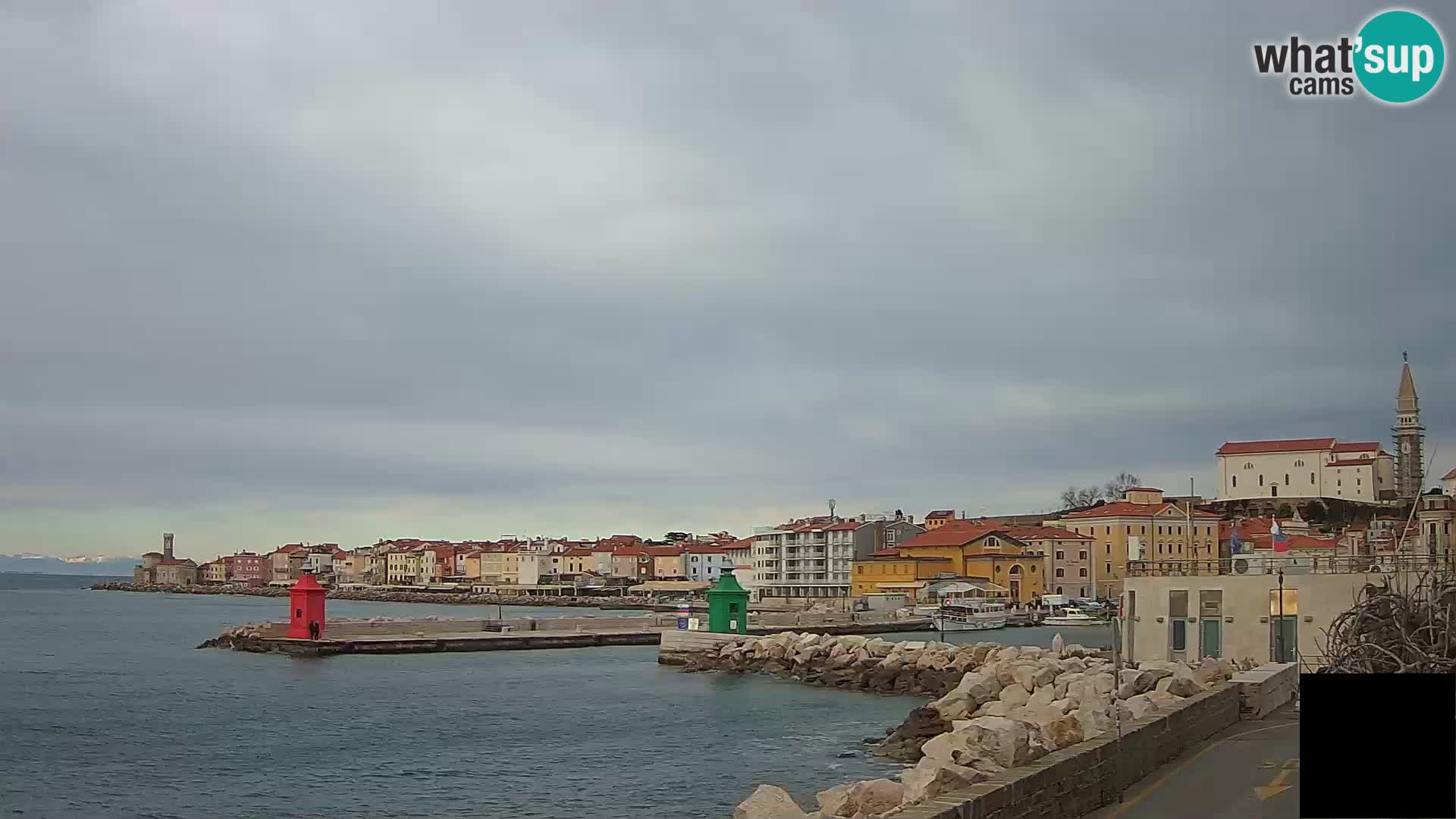 Piran – view to Punta and Mandrač