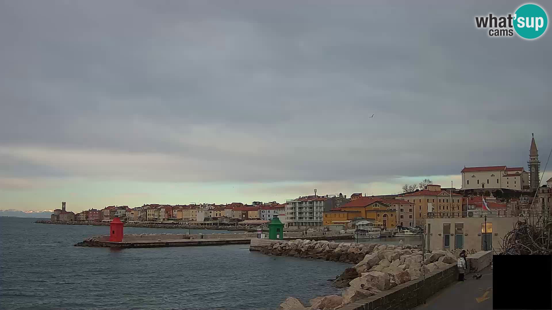 Piran – view to Punta and Mandrač