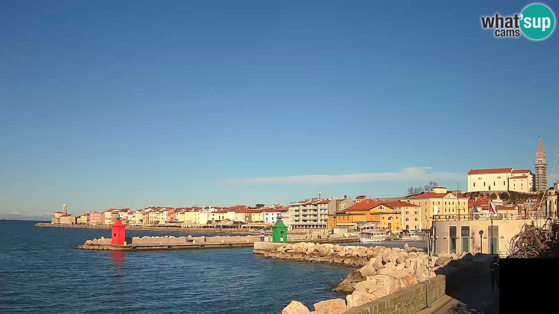 Piran – view to Punta and Mandrač