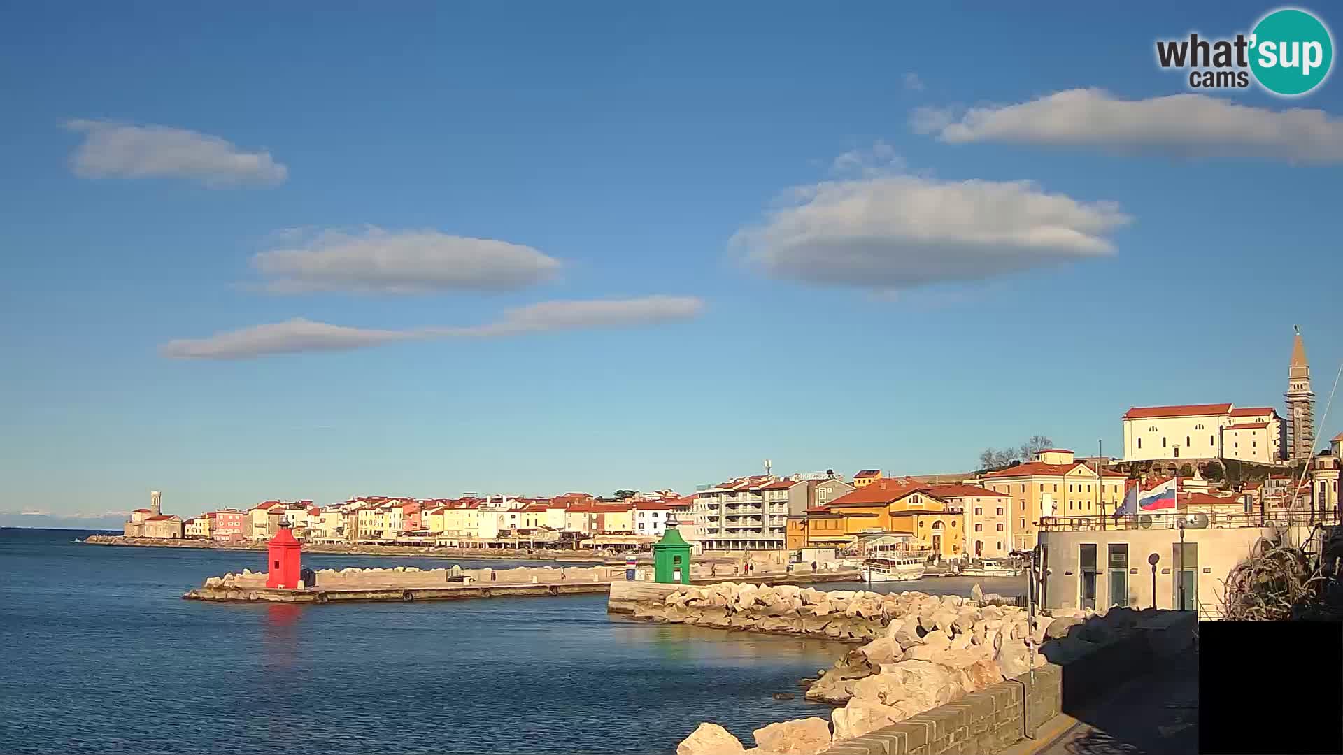 Piran – view to Punta and Mandrač