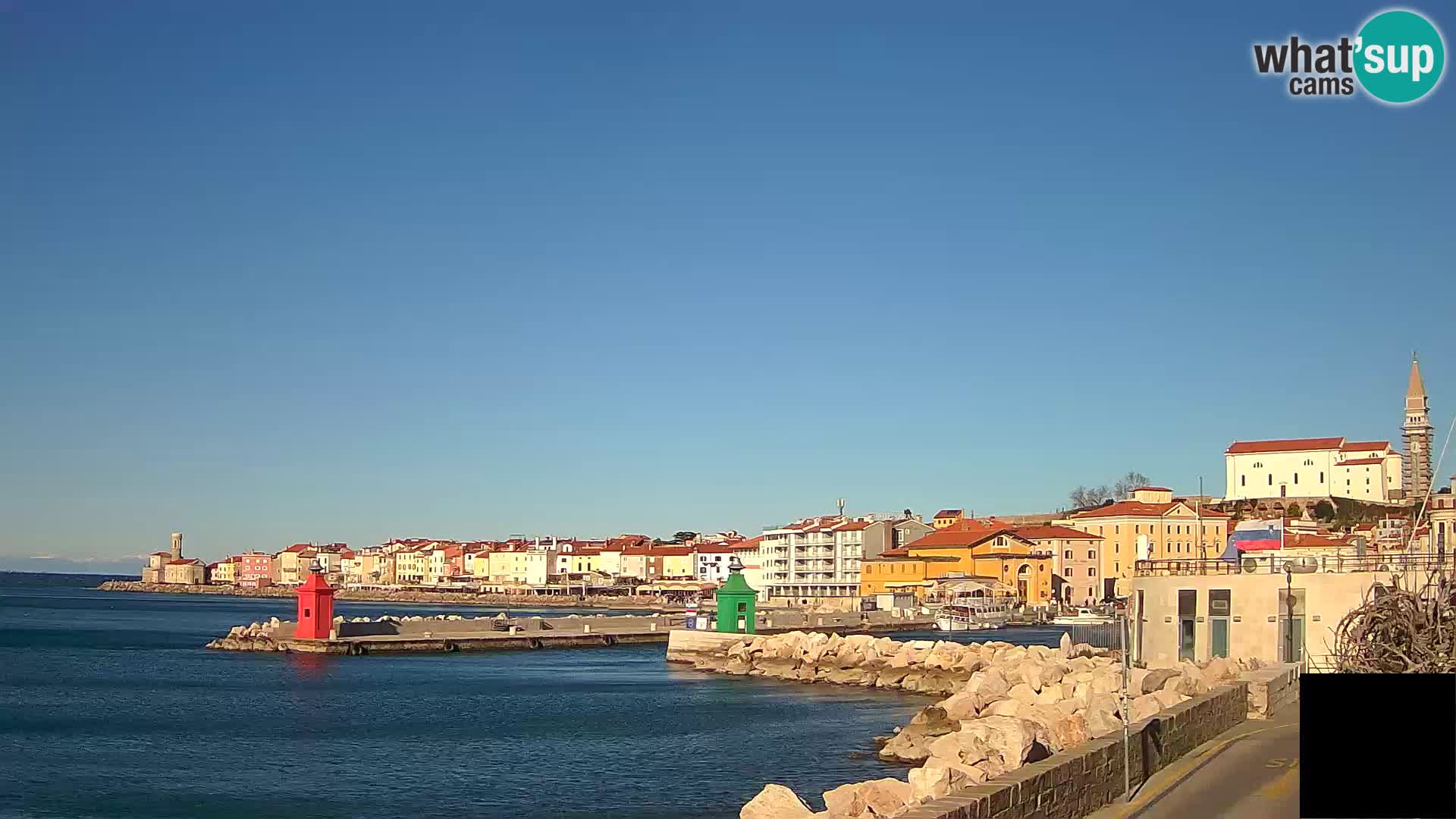 Piran – view to Punta and Mandrač