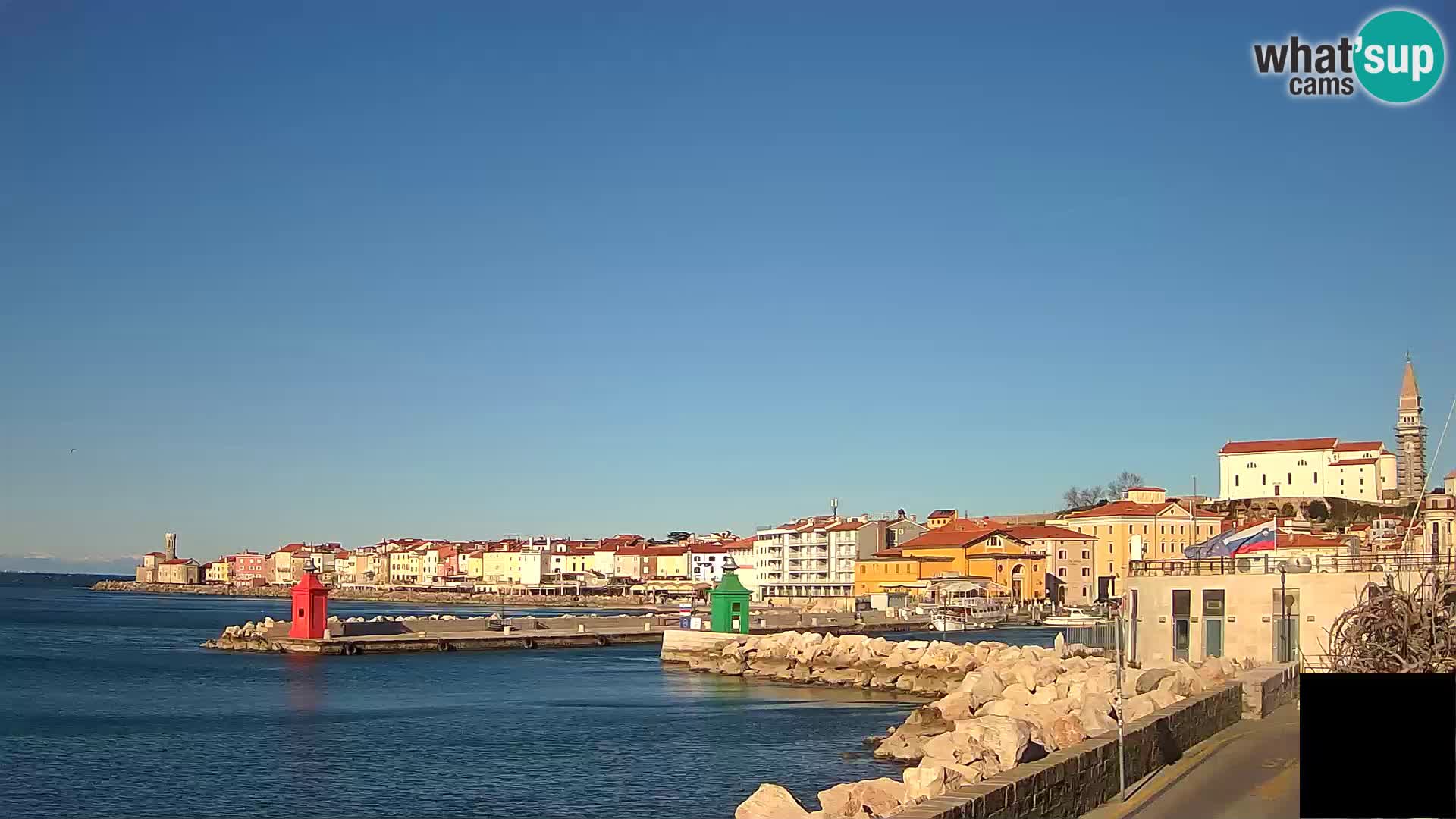 Piran – view to Punta and Mandrač