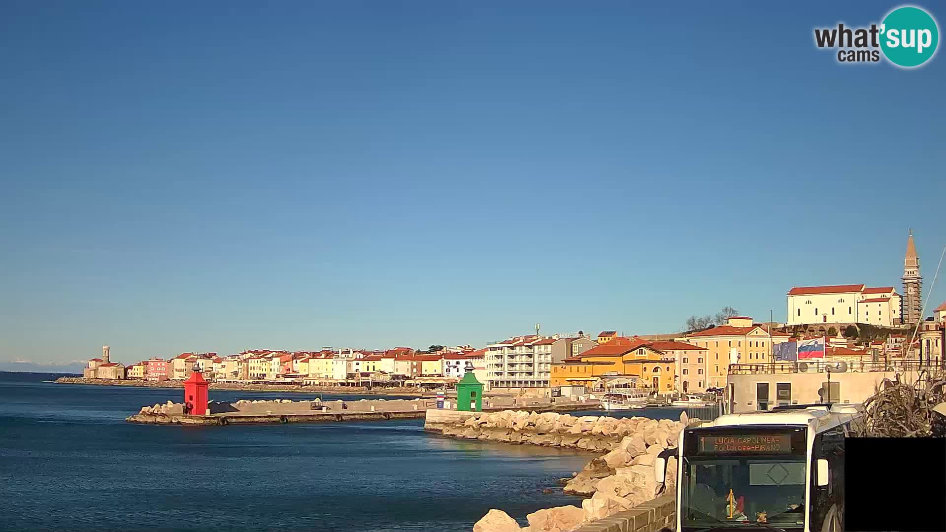 Piran – view to Punta and Mandrač